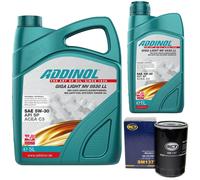 Olio Motore Set Addinol 5W-30 0530 Ll 6 Litro + Filtro per Ford Taurus Mazda