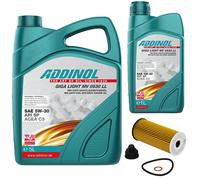 Olio Motore Set Addinol 5W-30 Mv 0530 Ll 6 Litro + Filtro per BMW 2er X1 Mini