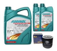 Olio Motore Set Addinol 5W-30 Mv 0530 Ll 7 Litro + Filtro per Chrysler 300 C