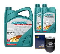 Olio Motore Set Addinol 5W-30 Mv 0530 Ll 7 Litro + Filtro per VW Lt 28-35 40-55