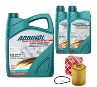 Olio Motore Set Addinol 5W-40 Super Light 7 Litro + Filtro Olio per BMW 3er E36
