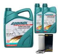 Olio Motore Set Addinol 5W-40 Super Light 7 Litro + Filtro per Audi A6 A4 BMW
