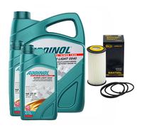 Olio Motore Set Addinol 5W-40 Super Light 7 Litro + Filtro per Volvo S80 I V70