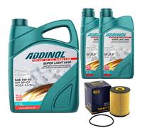 Olio Motore Set Addinol 5W-40 Super Light 7 Litro + Filtro per VW Lt 28-35