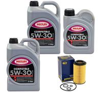Olio Motore Set Compatibile 5W-30 Meguin 11 Litro + Filtro Olio per Mercedes