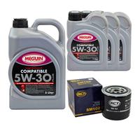 Olio Motore Set Compatibile 5W-30 Meguin 8 Litro + Filtro per Nissan Front III