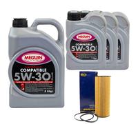 Olio Motore Set Compatibile 5W-30 Meguin 8 Litro + Filtro per Porsche VW Touareg
