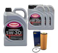Olio Motore Set Compatibile 5W-30 Meguin 8 Litro + Filtro per VW Lt 28-35 28-46