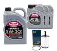 Olio Motore Set Compatibile 5W-30 Meguin 8 Litro + Filtro per VW Transporter V