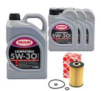 Olio Motore Set Compatibile 5W-30 Meguin 8 Litro + Filtro per VW Transporter VI