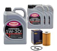 Olio Motore Set Compatibile 5W-30 Meguin 8 Litro + Filtro per VW Trasportatore