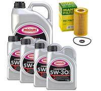 Olio Motore Set Compatibile 5W-30 Plus Meguin 9 Litro + Filtro per Mercedes Vito