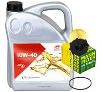 Olio Motore Set Febi 10W-40 5 Litro + Filtro per Mazda 5 1.6 CD 85 Kw 116 Ps