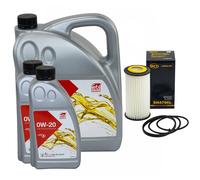 Olio Motore Set Febi SAE 0W-20 Longlife 7 Litro + Filtro per Audi A6 A7 Q7 3.0