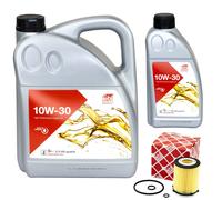 Olio Motore Set Febi SAE 10W-30 6 Litro + Filtro 101653 per Mercedes Cla Classe