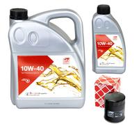 Olio Motore Set Febi SAE 10W-40 6 Litro + Filtro 32100 per Nissan Gt Opel Vectra