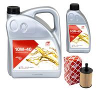 Olio Motore Set Febi SAE 10W-40 6 Litro + Filtro per Audi Tt A3 Seat VW Golf IV