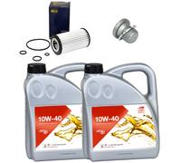 Olio Motore Set Febi SAE 10W-40 8 Litro + Filtro Olio+Vite Di per Mercedes