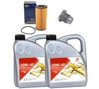 Olio Motore Set Febi SAE 10W-40 8 Litro + Filtro Olio+Vite per Opel Vivaro Box