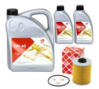 Olio Motore Set Febi SAE 5W-40 7 Litro + Filtro 26687 per BMW 3er 320i 323i 5er