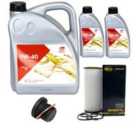 Olio Motore Set Febi SAE 5W-40 7 Litro + Filtro Olio+Vite per Audi A4 A6 A8 3.2