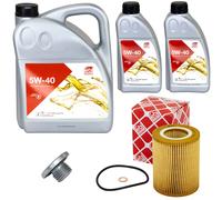 Olio Motore Set Febi SAE 5W-40 7 Litro +Filtro+Vite per BMW 3er E46 X3