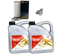 Olio Motore Set Febi SAE 5W-40 8 Litro + Filtro Olio+Vite per BMW X3 3.0d