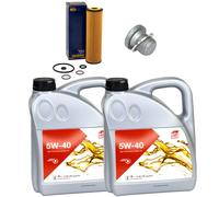 Olio Motore Set Febi SAE 5W-40 8 Litro + Filtro Olio+Vite per Mercedes Sprinter