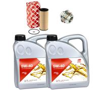 Olio Motore Set Febi SAE 5W-40 8 Litro + Filtro Olio+Vite per VW Lt 28-35 28-46