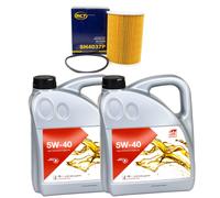 Olio Motore Set Febi SAE 5W-40 8 Litro + Filtro per Porsche 911 Targa Macan 3.0