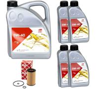 Olio Motore Set Febi SAE 5W-40 9 Litro + Filtro per Mercedes Sprinter 2-T 3-T