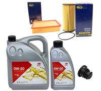 Olio Motore Set Filtri 0W-20 6 Litro + Tappo Scarico Olio per VW Tiguan 2.0 TSI