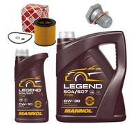 Olio Motore Set Filtri 0W-30 Legend 504/507 6 Litro + Vite per BMW 4er X4 428i