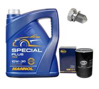 Olio Motore Set Filtri 10W-30 5 Litro + Tappo Scarico per Audi A3 Tt VW Bora