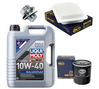 Olio Motore Set Filtri 10W-40 5 Litro + Tappo Scarico per Toyota Yaris Rav 4 IV