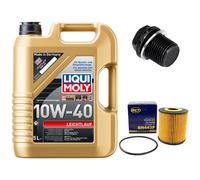 Olio Motore Set Filtri 10W-40 5 Litro + Tappo Scarico per Volvo S40 I 1.9 2.0