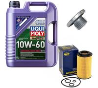 Olio Motore Set Filtri 10W-60 5 Litro + Vite per Opel Vectra B Omega B Astra G
