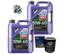 Olio Motore Set Filtri 10W-60 Liqui Moly 10 Litro + Vite per Toyota Land Cruiser