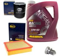 Olio Motore Set Filtri 10W60 4 Litro + Tappo Scarico per Audi A6 A4 Skoda Superb