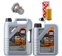 Olio Motore Set Filtri 4200 5W-30 Liqui Moly 6 Litro + Vite per BMW 2er X1 Mini