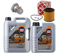 Olio Motore Set Filtri 4200 5W-30 Liqui Moly 6 Litro + Vite per BMW 4er X4 F26
