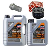 Olio Motore Set Filtri 4200 5W-30 Liqui Moly 6 Litro + Vite per Renault 19 I II