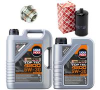 Olio Motore Set Filtri 4200 5W-30 Liqui Moly 6 Litro + Vite per VW