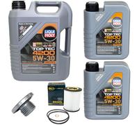 Olio Motore Set Filtri 4200 5W-30 Liqui Moly 7 Litro + Vite per BMW 3er X5 X3