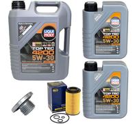 Olio Motore Set Filtri 4200 5W-30 Liqui Moly 7 Litro + Vite per Opel Frontera B