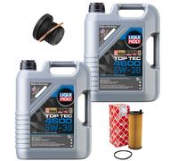 Olio Motore Set Filtri 4600 5W-30 10 Litro + Vite per Audi Q7 4.2 Tdi Quattro