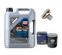 Olio Motore Set Filtri 5W-30 5 Litro + Tappo Scarico per Citroen Jumpy Peugeot