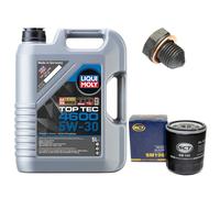 Olio Motore Set Filtri 5W-30 5 Litro + Tappo Scarico per VW Lupo 1.0 6E1 6X1