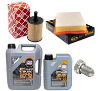 Olio motore Set Filtri 5W-30 6 litri. + Tappo scarico olio per