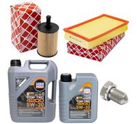 Olio motore Set Filtri 5W-30 6 litri. + Tappo scarico olio per VW Vans V Bus 1.9